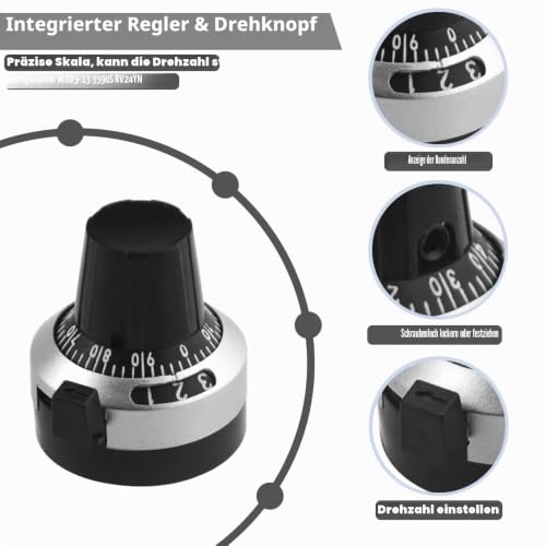 WMYCONGCONG 10k Ohm Potentiometer 3590S Rotary Potentiometer, Precision Potentiometer with 10 Turns, Wire Winding, Adjustable Resistance and Counting Knob, 3590S-2-103L