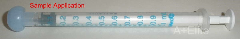 [Australia - AusPower] - BAXA ExactaMed Oral Liquid Medication Syringe 1cc/1mL 10/PK Clear Medicine Dose Dispenser With Cap Exacta-Med BAXTER Comar Latex Free 