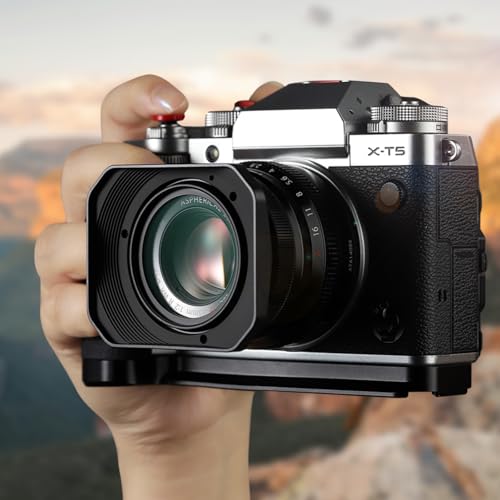 Haoge Metal Squaret Lens Hood for Fujifilm XF 35mm F2 R WR, XF 23mm F2 R WR, XC 35mm F2 Lenses, XF35mm f2, XF23mm f2, XC35mm Bayonet Lens Hood Shade, Replaces Fuji LH-XF35-2 Lens Hood Black