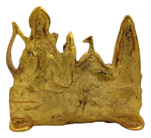 Purpledip Metal Idol Ayodhya Ram Mandir: Spiritual Statue Showpiece For Home Temple (12199)