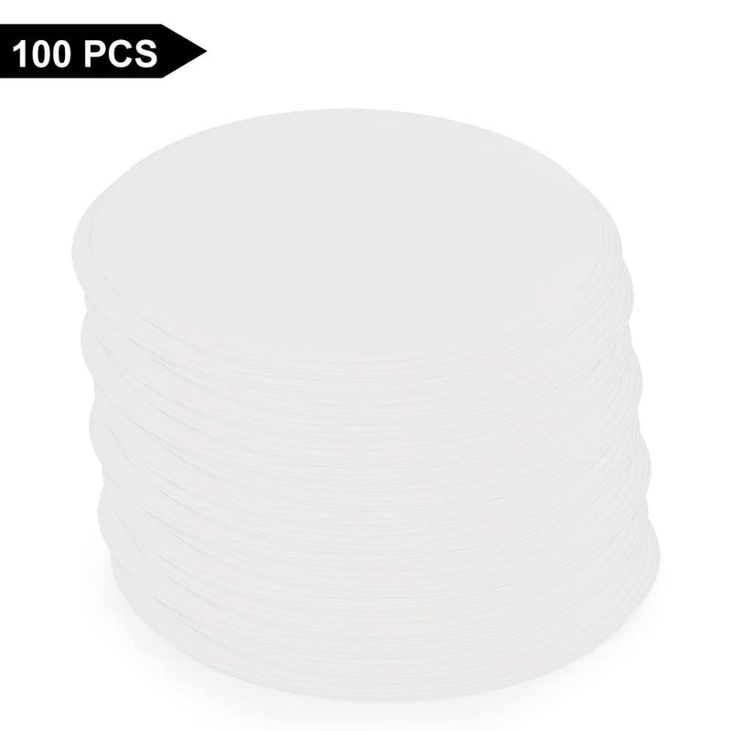 [Australia - AusPower] - stonylab Qualitative Filter Paper, 100 Packs Slow Flow Rate Cellulose Filter Paper Circles with 10 Micron Particle Retention, 74 mm Diameter 
