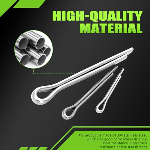 ROSINL 122-piece clevis pin and cotter pin assortment in 15 metric sizesWinvalid
