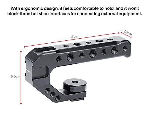 Video Stabilizing Camera Top Cheese Handle with Cold Shoe for DSLR Cameras