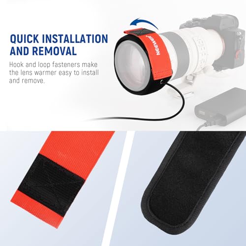 NEEWER 23.6"/600mm USB Lens Heater Warmer with 3 Temperature Settings, Dew Heater Strip Prevents Dew Fog Condensation for DSLR Mirrorless Camera Telescope Binocular Astrophotography, HW-23B 600mm