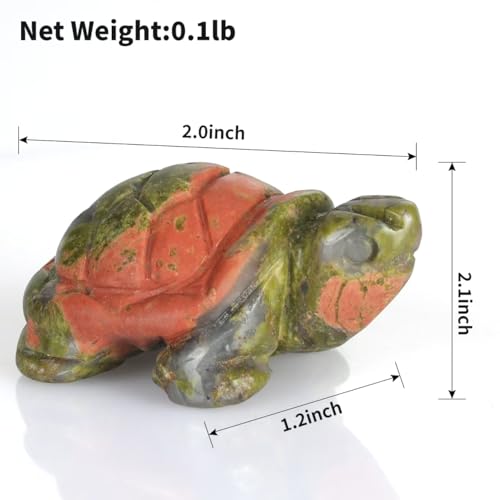 2" Unakite Turtle Figurine