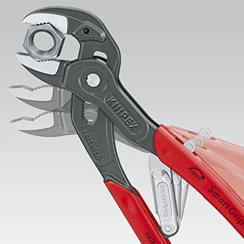 KNIPEX SmartGrip 250 mm tongue-and-groove water pump pliers, grey atramentized with non-slip handles