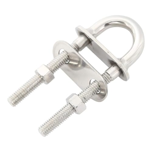 NovelBee 3/8-inch stainless steel U bolts and bow eye eyebolts for boats, 2-5/8-inch thread length