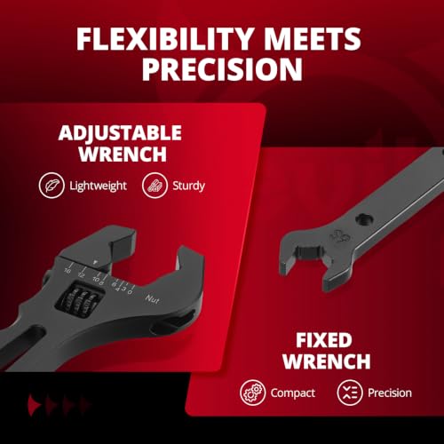 EVIL ENERGY black AN fittings wrench set with adjustable wrenches for hose fitting adapters