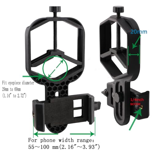 Monocular Telescope Smartphone Adapter, Digiscoping Phone Holder