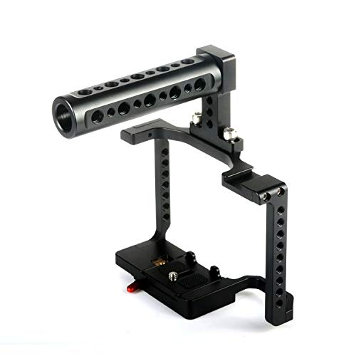 A9 Camera Cage for Sony A7RM3 / A7RM2 / A7M3 / A7M2 /A7SM2 Camera Stabilizer with Topo Handle Movable Quick Release Plate