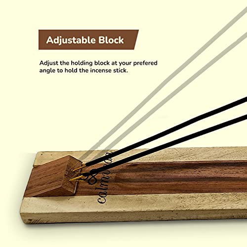 CALMVEDA, Spiritual Variety Pack with Rosewood Incense Holder (80 Sticks +1 Holder) | Beautiful Natural Incense and Holder Combo for Home Decor and Spiritual Practice