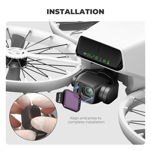 Freewell Bright Day Filter Kit for DJI Flip Drone – ND8/PL, ND16/PL, ND32/PL, ND64/PL, ND1000, UV for Light Control and Glare Reduction Bright Day Kit