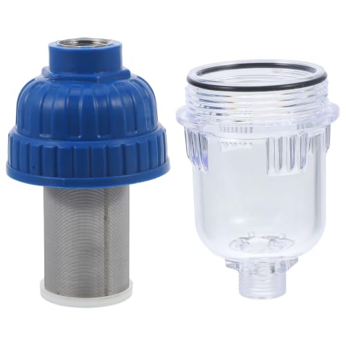 Abaodam Tap Sediment Filter Pre-Filter Water Filter | Transparent sediment water filter for washing machine and bathroom, limescale filter accessory with ABS housing, 1 piece