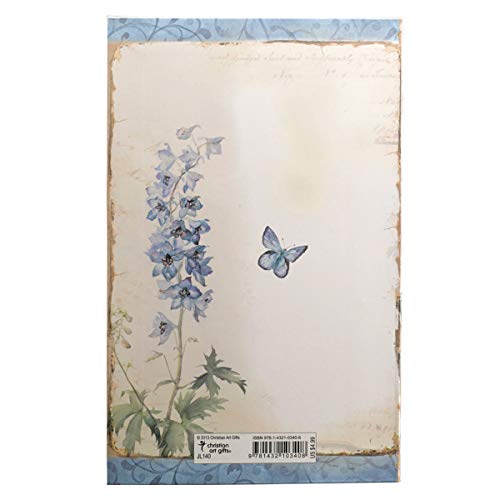 Christian Art Gifts Scripture Journal The Lord's Mercies Are New Every Morning Lamentations 3:22-23 Bible Verse Blue Floral Inspirational Notebook,128 Ruled Pages Flexcover 5.5” x 8.5”