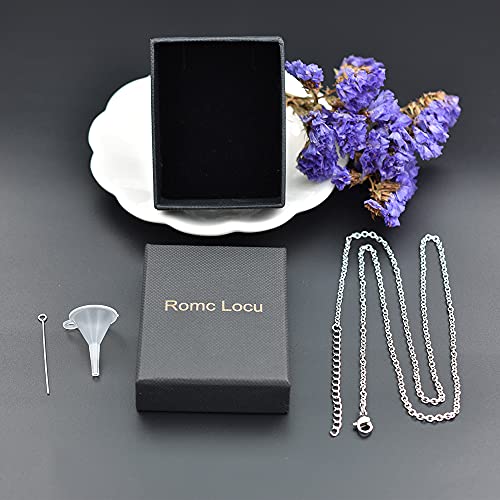 Cylinder Cremation Jewelry for Ashes, Engraved in Loving Memory and Together Forever Memorial Urn Necklace for Women Men Keepsake Pendant Gift Silver
