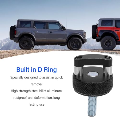Zunate M8 1.25 black quick removal thumb screws for Bronco hard top