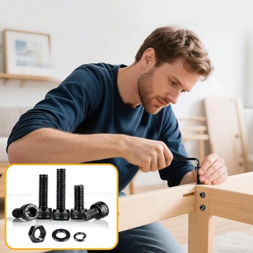 12.9 Alloy Steel 260 Pcs M5 Screw Kit and M5 Bolts Nuts Washers