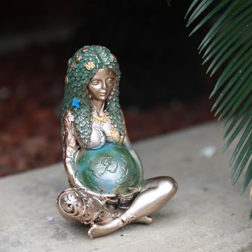 Goddess Statue, Gaia Statue Mother Earth Nature Moon Statues Home Decor