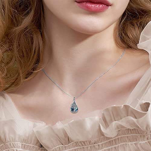 URONE Urn Necklace for Ashes 925 Sterling Silver Cremation Pendant That Holds Ash Memorial Jewellery Gifts for Loved Ones Tree of Life-A