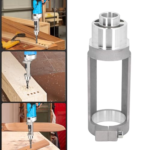 Yosoo Health Gear Square Hole Drill Bit Adapter Aluminum Alloy Invention Adapter for Hand Drill, 38 to 43 mm Diameter Wood, Quick Installation and Disassembly