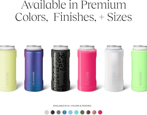 BrüMate Hopsulator Slim Can Cooler Insulated for 12oz Slim Cans | Skinny Can Insulated Stainless Steel Drink Holder for Hard Seltzer, Beer, Soda, and Energy Drinks (Houndstooth) Houndstooth