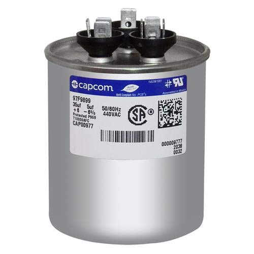 [Australia - AusPower] - 97F9899 - OEM Upgraded Replacement Round Capacitor 35 + 5 uf MFD 440 Volt Fits GE 