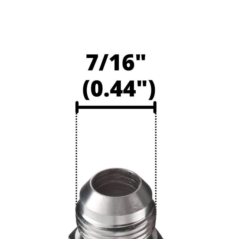 [Australia - AusPower] - 1/4" JIC Male x 1/4" JIC Male Flared Straight Tube Hydraulic Adapter Fitting (5-PACK) | 2403-04-04 5 1/4" JIC Male x 1/4" JIC Male 