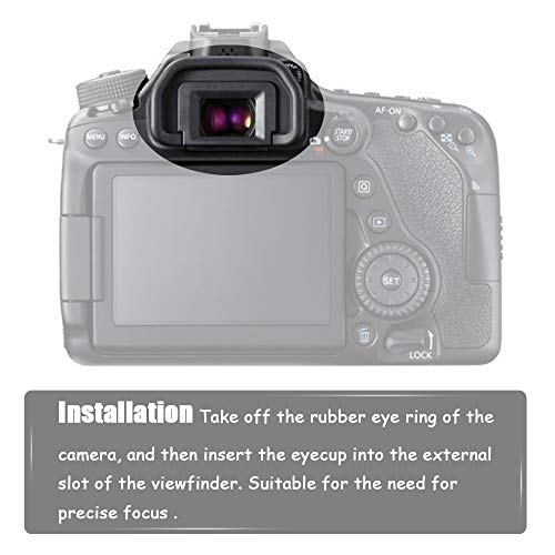 90D EB Viewfinder Eyepiece Eyecup Eye Cup for Canon EOS 90D/80D/70D/60D/50D/40D/20D/5D Mark ⅡⅠ/6D MarkⅡⅠDigital Camera [2 Packs], Replace Eyepiece EB, Fire Rock Camera Eyecup Accessories EB