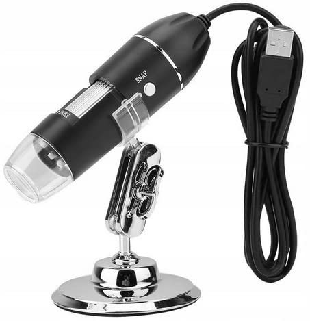 Retoo Digital Microscope Camera with 1600x Magnification Endoscope, 8 LED Lights, Compatible with Windows XP, Vista, 8,10, Android, Mini Video Camera, Digital Microscope with Metal Stand, Mini Camera