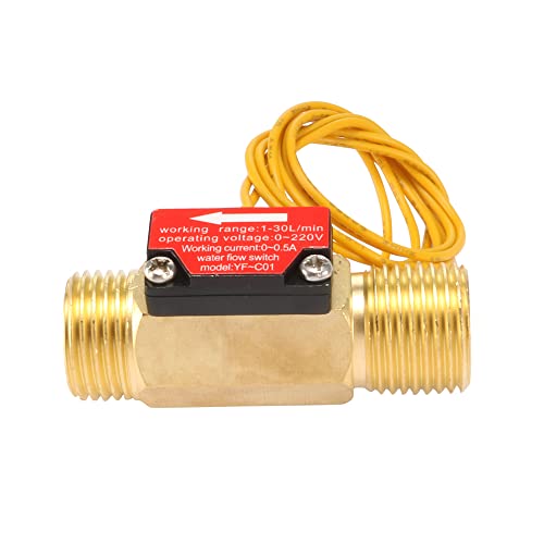 sourcing map G1/2 Hall Effect Liquid Water Flow Sensor Switch Flow Meter Counter 1-30L/min YF-C01