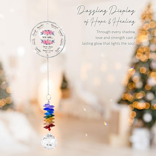 Glass Ornament Suncatcher - Appreciation Gift - Unique Presents - Mother's Day Father's Day Christmas Keepsake - Inspirational Gift for Her, Him - Religious Gifts - Spiritual Christian Gift