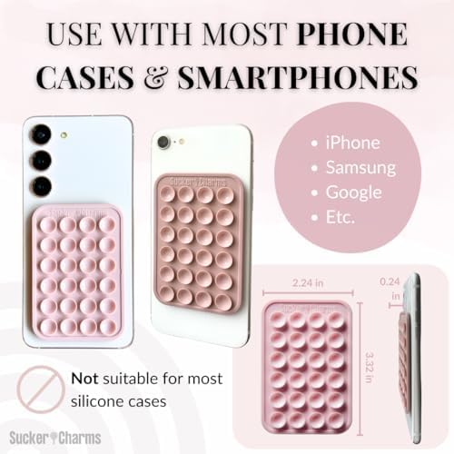 [Australia - AusPower] - Removable and Reusable Suction Cup Phone Mount/Patent Pending (Pink-a-Licious) Pink-a-Licious 