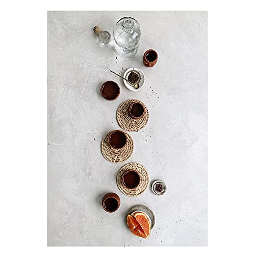 Red Clay Mezcal Copitas - Handmade in Oaxaca, Mexico - Pack of 4 (Wide Mouth - Shallow) Wide Mouth - Shallow