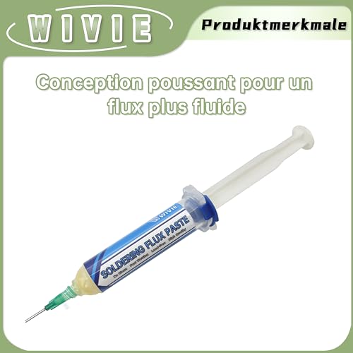 Solder Paste Flux Lead Free No-Clean Solder Paste Flux for Repair SMD/PCB/IC/BGA, Supplied by WIVIE (4 Packs) 40cc