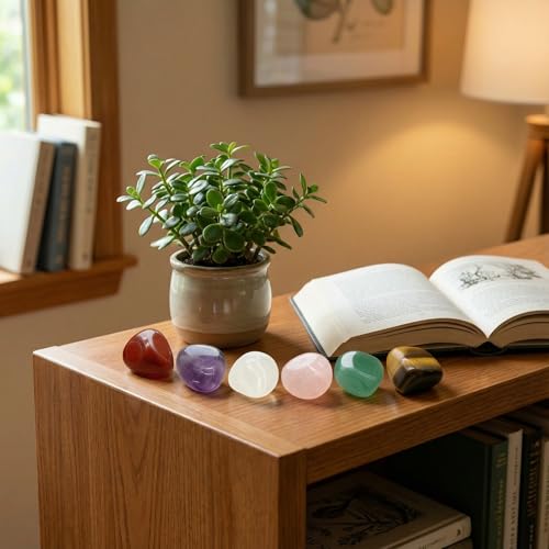 House Protection Natural Crystal Set for Negative Energy Removal, Home Protection Healing Stones for EMF Cleansing & Spiritual Blessing, Ideal for New Home Gift, Housewarming Kit