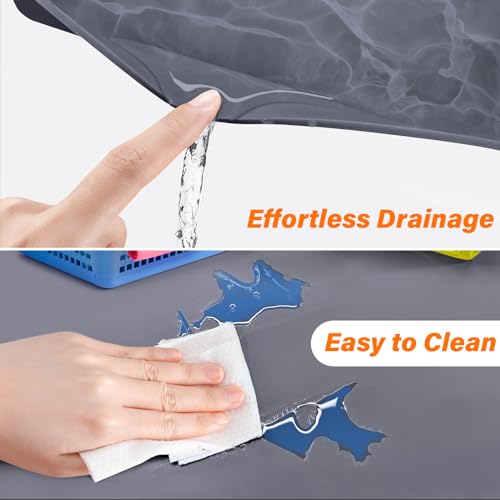 FLATO Waterproof Under Sink Mat, 34" x 22", Beige 22"W x 34"L