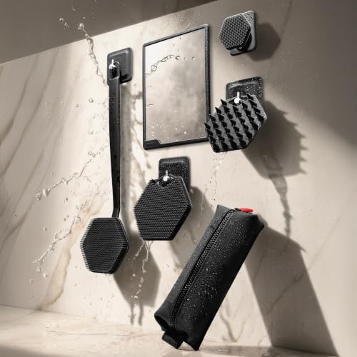 TOOLETRIES Harvey & Oliver, Shower Organizer & Shaving Mirror - Charcoal