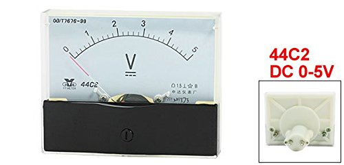[Australia - AusPower] - uxcell Analog Panel Voltmeter Volt Meter DC 0-5V Measuring Range 44C2 