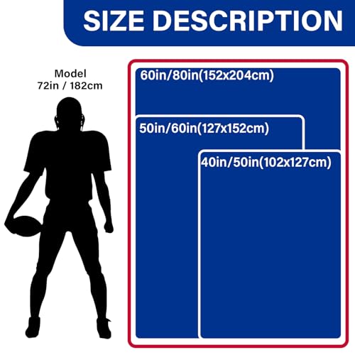 Football Gifts for Men Women, Gifts for Team Fans, Sports Football Blanket for Fans, Blue Football Style Blanket for Sofa Bed Chair 80"x60" 80"x60"