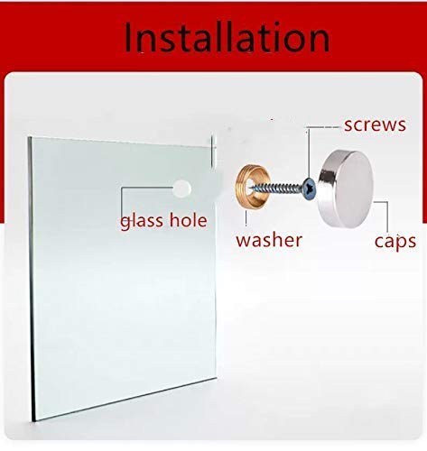 [Australia - AusPower] - 10PCS Decorative Caps Cover Nails 12mm Brass Mirror Screws Sign Holder Advertising Nails Cap Fasteners Hardware Polished Shiny Gold for Mirrors,Tea Tables, Wardrobes, or Glass Furniture shiny golden 