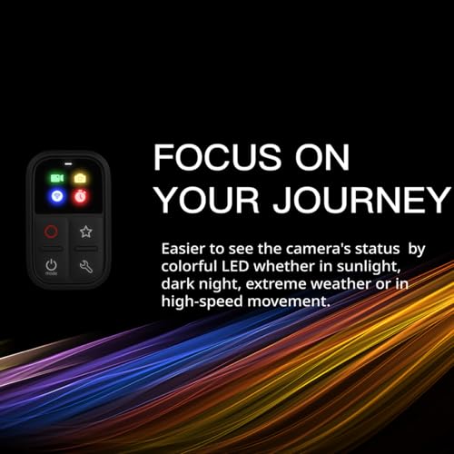 Andoer Wireless Smart Remote Control for GoPro Hero 13/12/11/10/9/8/Max LED Colorful Screen Built-in Battery 50M Control Distance with Wrist Strap USB Charging Cable