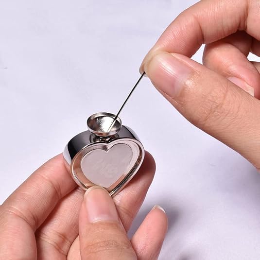 LYFLES Sublimation Blanks Heart Urn Necklace for Ashes With Angel Wings, Gems