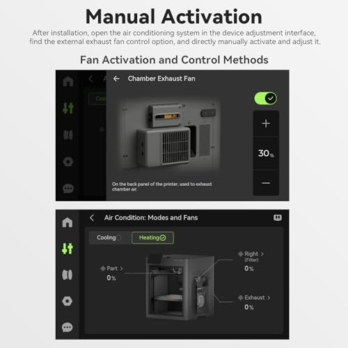 External Exhaust Fan Kit Compatible with Bambu Lab P2S with AMS