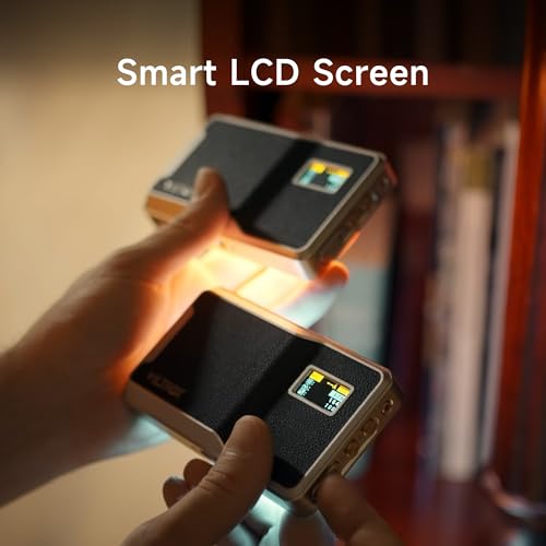 VILTROX 6000mAh On Camera LED Light, APP Control RGB Video Light 8W Retro 08X