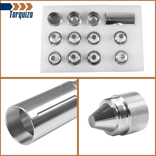 Torquizo chrome cone-shaped sealed-end lug nuts, 1.375 x 24, for heavy-duty trucks like Kenworth and Peterbilt