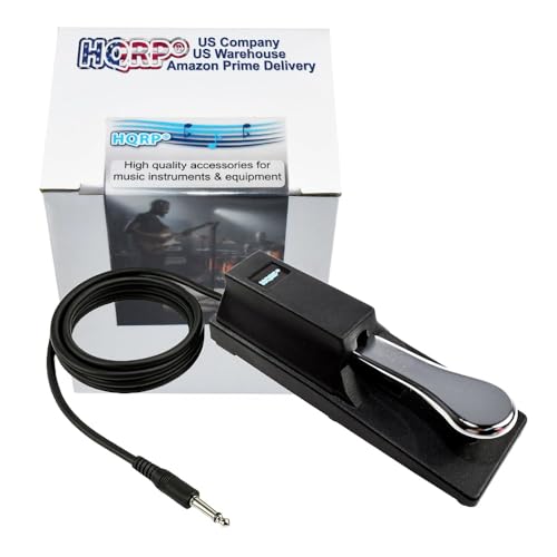 HQRP Sustain Pedal compatible with Yamaha YPG-235 / YPG-535 / YPT-230 / YPT-330 / YPT-240 / PSR-E243 / MM6 / MM8 / MO6 / MO8 / MOX6 / MOX8 / MX49 / MX61 Keyboards Piano Style