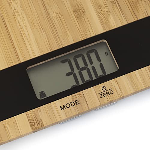 Princess 492944 Pure Kitchen Scale, 5kg Capacity, Battery Powered, Bamboo