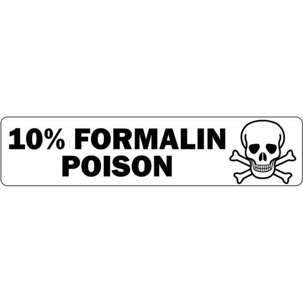 10 Percent Formalin Poison Medical Labels