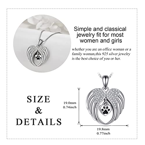 YAFEINI Celtic Knot Urn Necklaces for Ashes Sterling Silver Heart Guardian Angel Wings Urn Necklaces Cremation Memory Jewelry for Women Men Paw urn necklace
