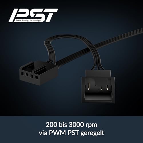 ARCTIC P9 PWM PST - PC Fan, 92 mm PWM Case Fan with Cable Splitter | Optimised for static pressure, 200-3000 rpm, quiet and efficient motor, 0dB mode, case fan